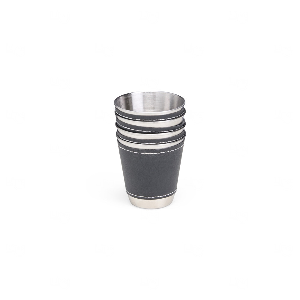 Kit Copos Inox 50ml com Case Personalizado - 4 peças 