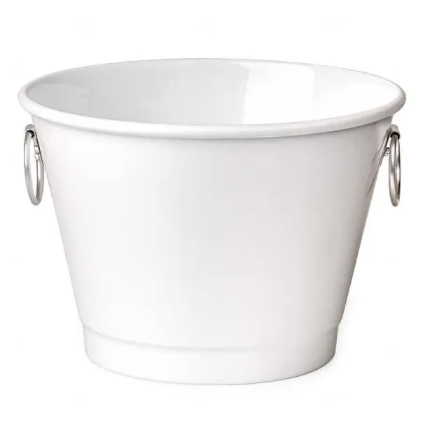 Balde de Gelo Com Argolas Personalizado - 6L Branco