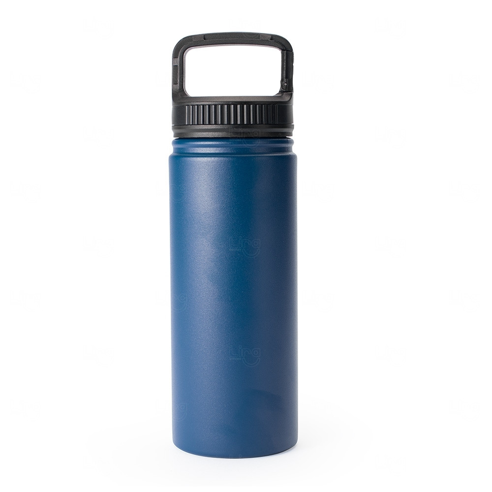 Garrafa Térmica Personalizada com Alça de Presilha - 500ml Azul