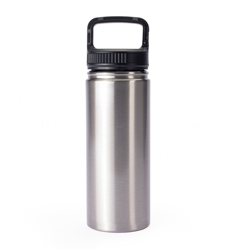 Garrafa Térmica Personalizada com Alça de Presilha - 500ml Inox