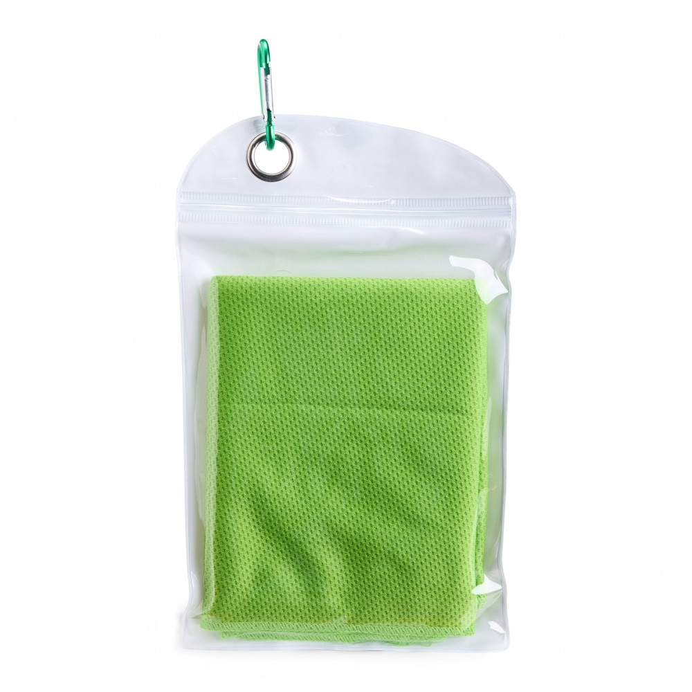 Toalha Esportiva Refrescante de Elastano Personalizada Verde