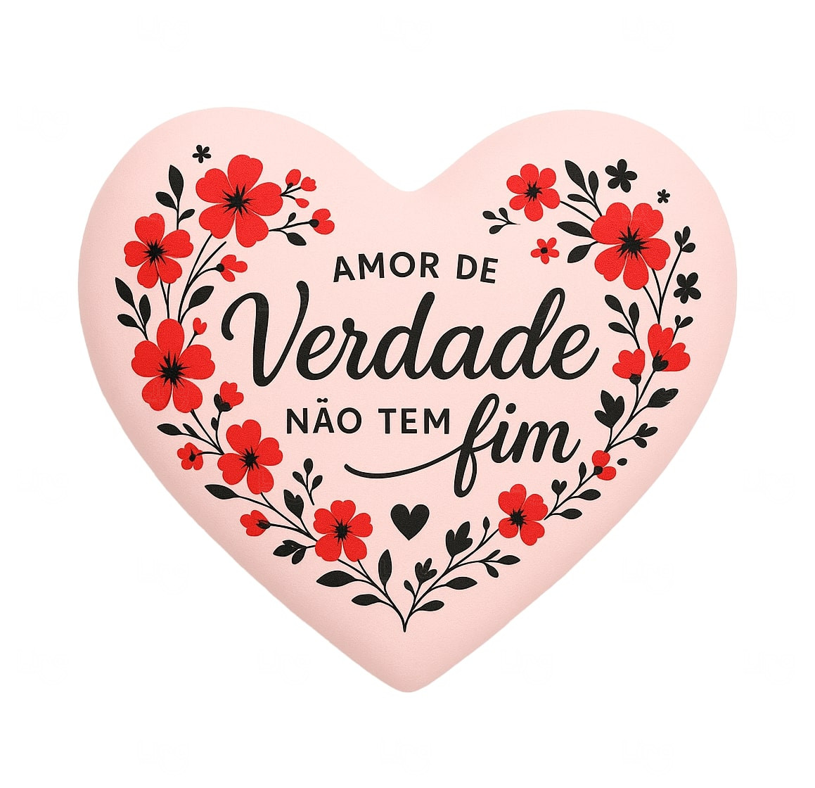 Almofada Coração 37x30cm Personalizada Vermelho