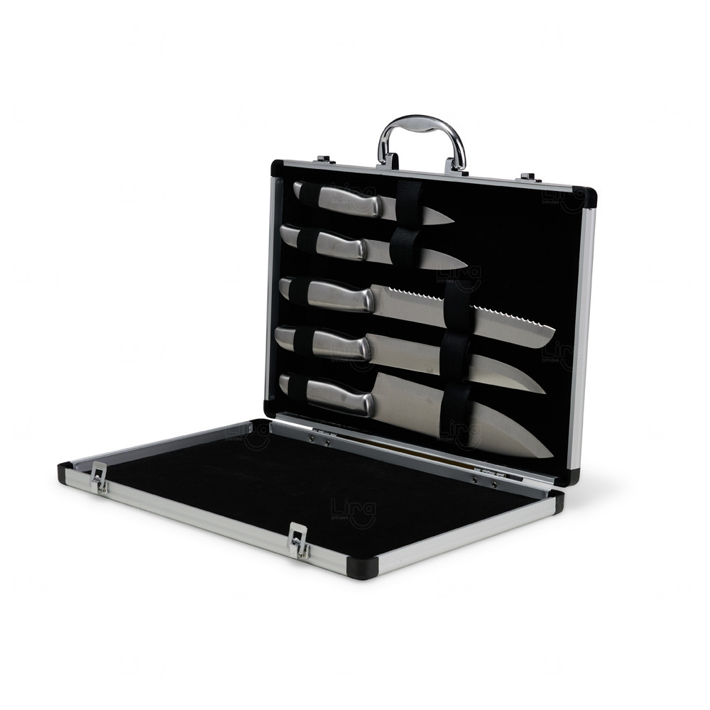 Kit Facas Inox Personalizado - 5 Pçs 