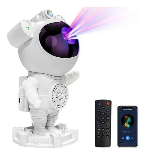Projetor e Caixa de Som Bluetooth Astronauta Personalizado 