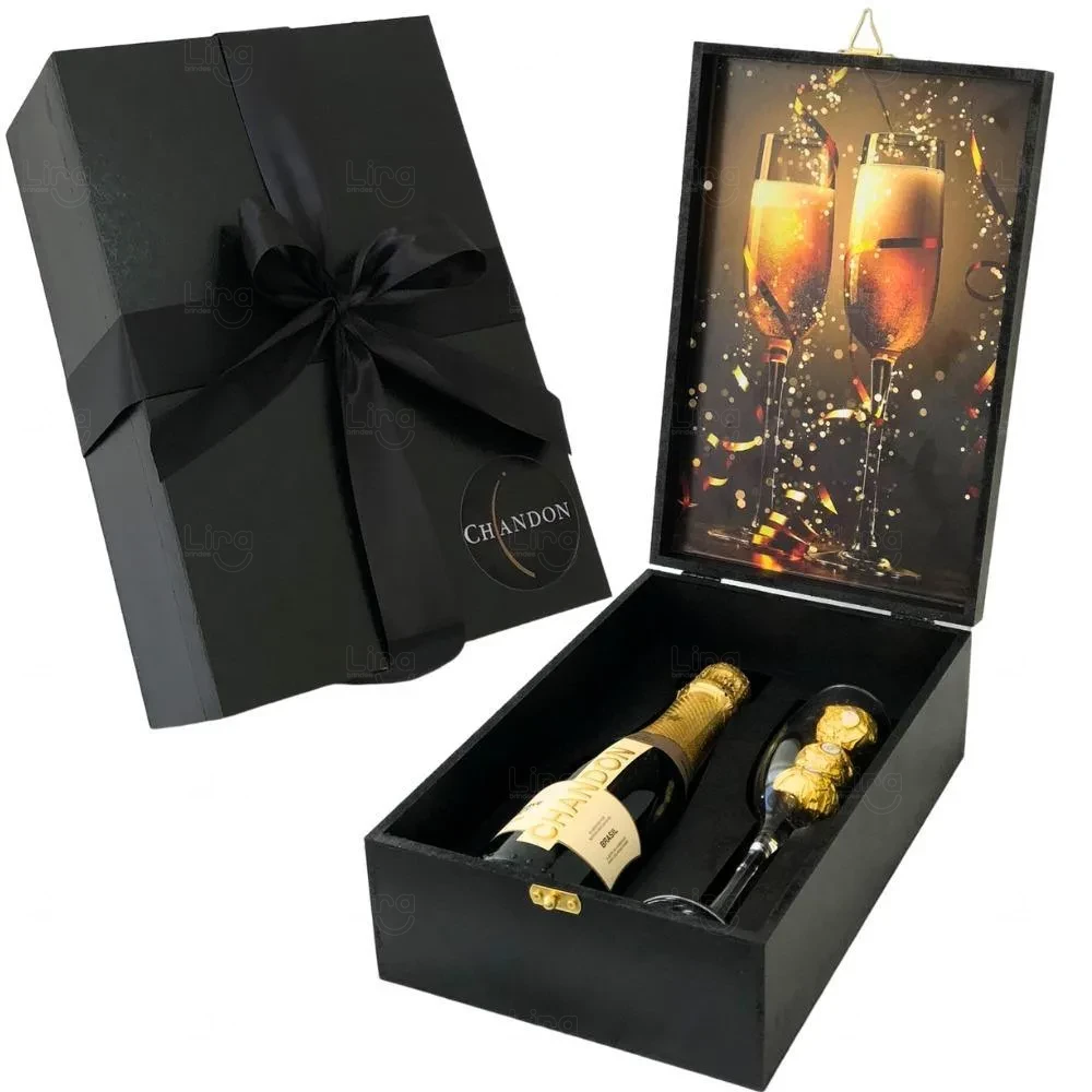Kit Espumante com Taça Personalizado 