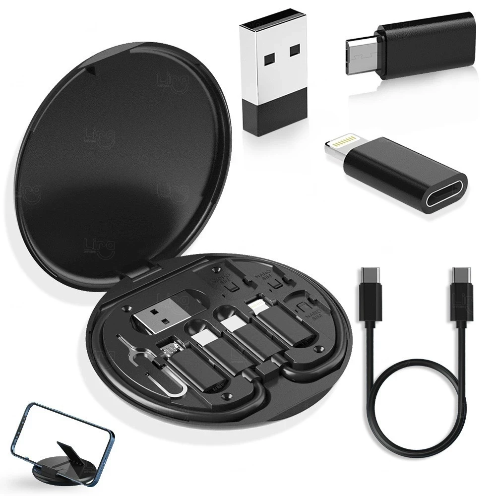 Kit Case Adaptadores Celular 6 em 1 Personalizado 