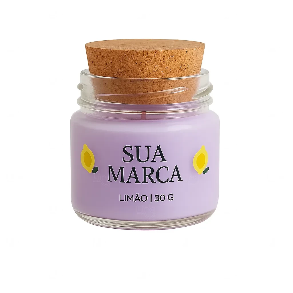 Vela Aromática 30g Personalizada Lilás