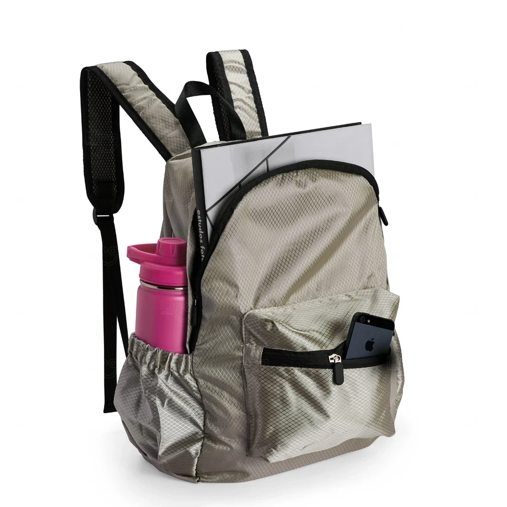 Mochila Dobrável Poliéster 18L Personalizada 