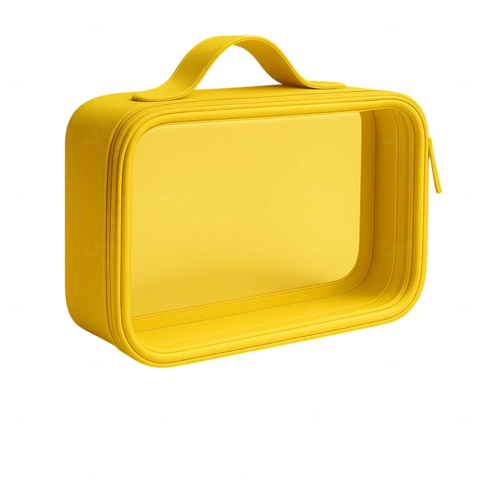 Necessaire Cristal e Couro Sintético - 11,5 x 39,3 cm 