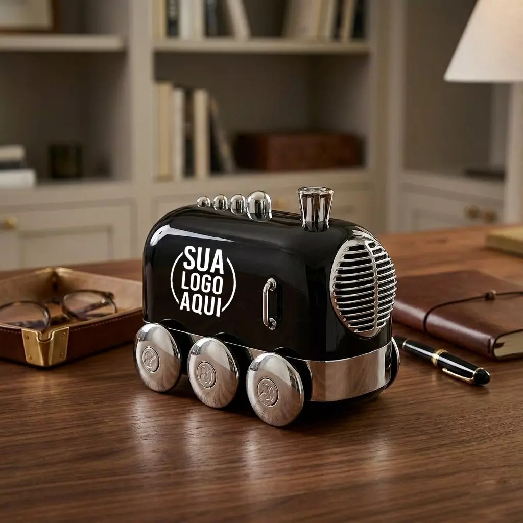 Caixa de Som Retrô Trem Personalizada 